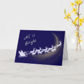 Silver Santa und Sleigh Star Weihnachten Karte (Gelbe Blume)