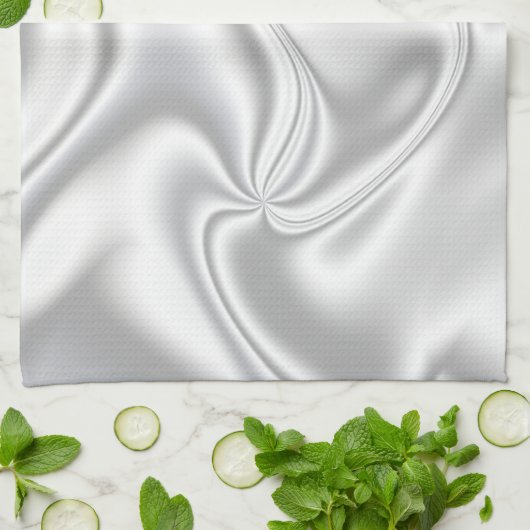 Silver Satin Geschirrtuch (Gefaltet)