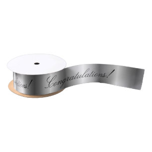 Silver Satin Hochzeit Satinband