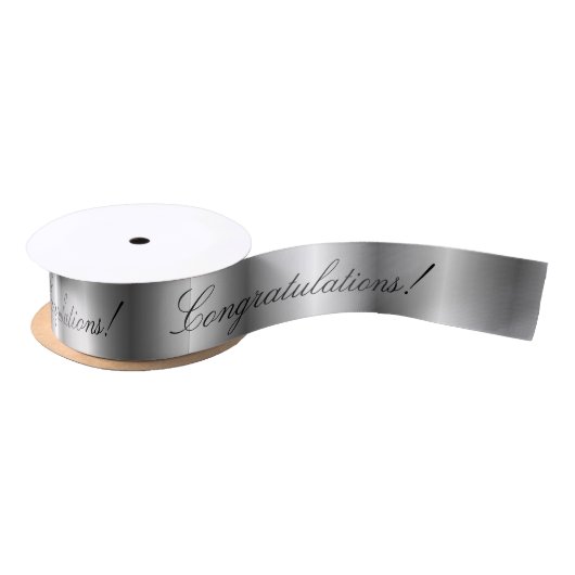 Silver Satin Hochzeit Satinband (Spule)