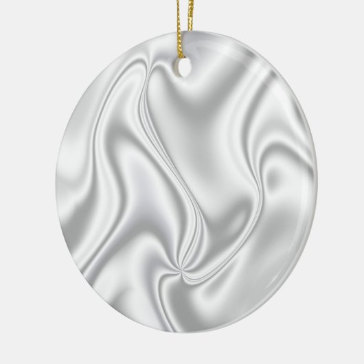 Silver Satin Keramikornament (Links)