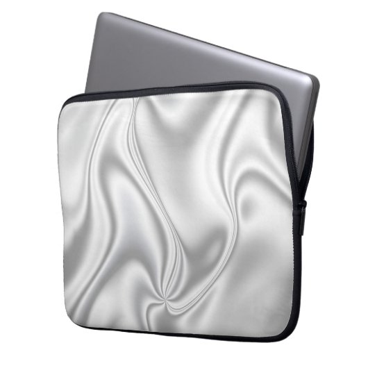 Silver Satin Laptopschutzhülle (Vorderseite Links)