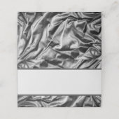 Silver Satin-Platzkarten Platzkarte (Außenseite Aufgefaltet)