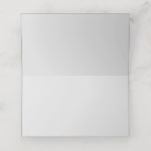 Silver Satin-Platzkarten Platzkarte (Innenseite Aufgefaltet)