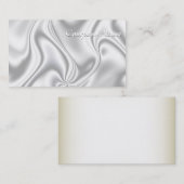 Silver Satin Visitenkarte (Vorne/Hinten)
