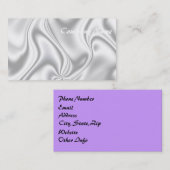 Silver Satin Visitenkarte (Vorne/Hinten)