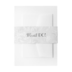 Silver Satin Wedding Vow Renewal Einladungsbanderole