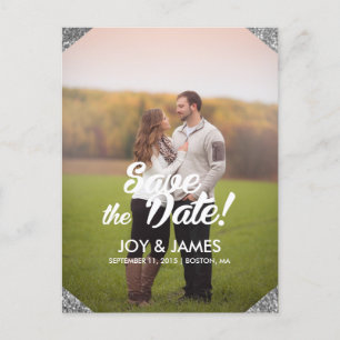 Silver Save the Date Personalisierte Ankündigung