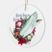 Silver Scales Christmas Tarpon Keramik Ornament (Links)