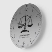 Silver Scales of Justice Große Wanduhr (Winkel)