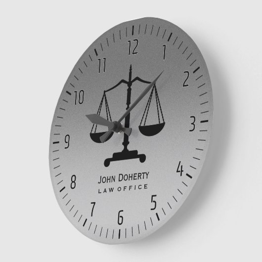 Silver Scales of Justice Große Wanduhr (Winkel)