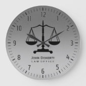 Silver Scales of Justice Große Wanduhr (Vorderseite)