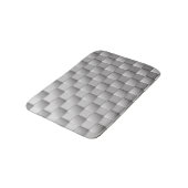 Silver Schachbretts Bath Mat Badematte (Schrägansicht)