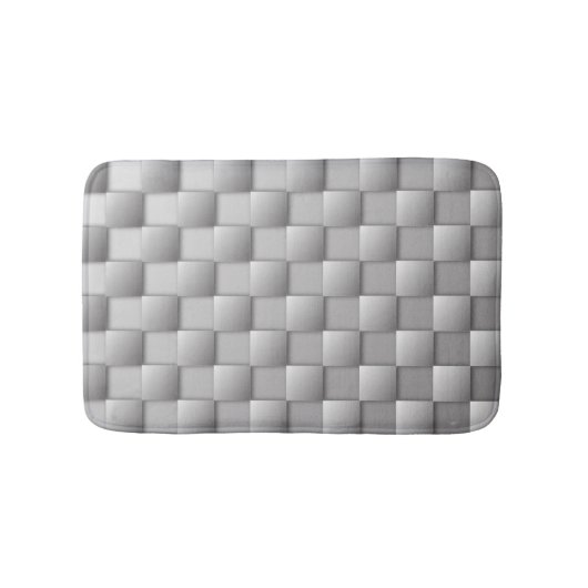 Silver Schachbretts Bath Mat Badematte (Vorderseite)