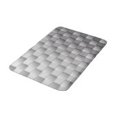 Silver Schachbretts Bath Mat Badematte (Schrägansicht)