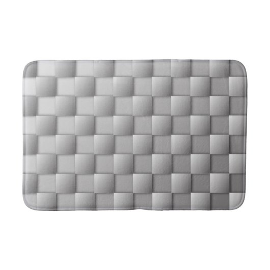Silver Schachbretts Bath Mat Badematte (Vorderseite)