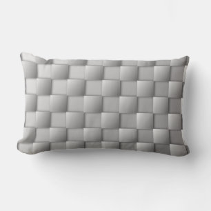 Silver Schachbretts Lumbar Kissen