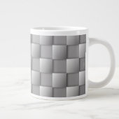 Silver Schachbretts Riesenkaffee Tasse (Rechts)