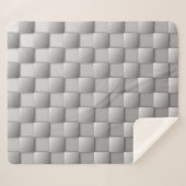 Silver Schachbretts Sherpa Blanket Sherpadecke (Vorderseite (Horizontal))