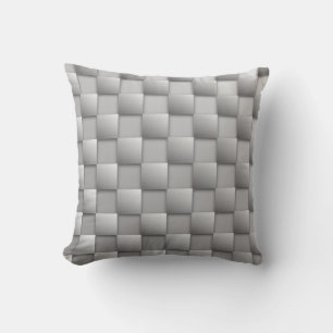 Silver Schachbretts Throw Kissen