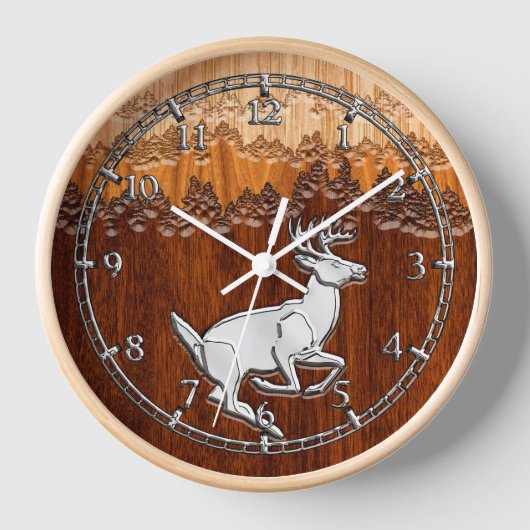 Silver Schwanz Buck Running Wild Uhr (Vorderseite)