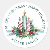 Silver. Schwarz, orange geometrisch-geometrisch-Ga Runder Aufkleber (Vorderseite)