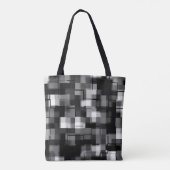 Silver Schwarz-weiß Trendy Muster Tasche (Rückseite)