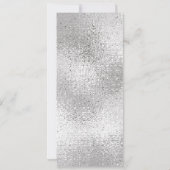 Silver Schwarz-weiße Hochzeit DIY Menü Dinner Part Einladung (Rückseite)