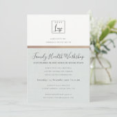 SILVER SCHWARZE SKETCH STRIPE LINE SPRACHE SEMINAR EINLADUNG (Stehend Vorderseite)