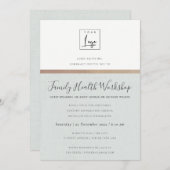 SILVER SCHWARZE SKETCH STRIPE LINE SPRACHE SEMINAR EINLADUNG (Vorne/Hinten)