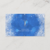 Silver Scissors Fairy Tale Blue Hair Stylist Visitenkarte (Rückseite)