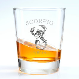 Silver Scorpio Zodiac Sign Astrologie Skorpion Schnapsglas