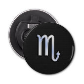 Silver Scorpio Zodiac Signieren schwarze Schlangen Flaschenöffner (Vorderseite)