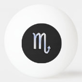 Silver Scorpio Zodiac Signieren schwarze Schlangen Tischtennisball (Rückseite)