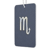 Silver Scorpio Zodiac Symbol Navy Carbon Fibre Autolufterfrischer (Links)