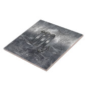 Silver Scorpio Zodiac-Zeichen gestörter Metalstil Fliese (Seite)