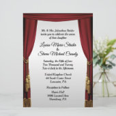 Silver Screen Movie Thema Hochzeit Einladung (Stehend Vorderseite)