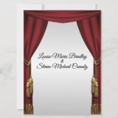 Silver Screen Movie Thema Hochzeit Einladung (Rückseite)