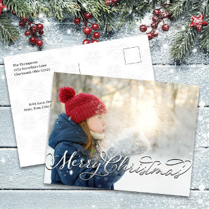 Silver Script Frohe Weihnachten Foto