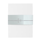 Silver Scroll Design on Silver Einladungsbanderole (Rückseitenbeispiel)