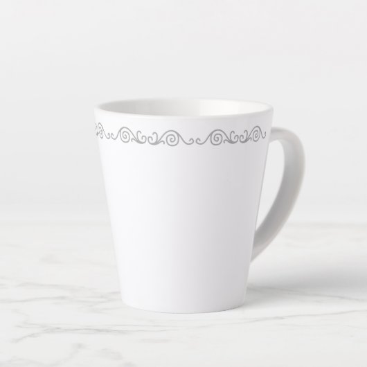 Silver Scrollwork Latte-Tasse Milchtasse (Rechte Ecke)