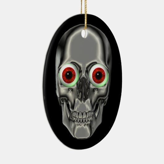 Silver Scully Red Eyeballs Fantasy Ornament (Rechts)