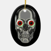 Silver Scully Red Eyeballs Fantasy Ornament (Vorne)