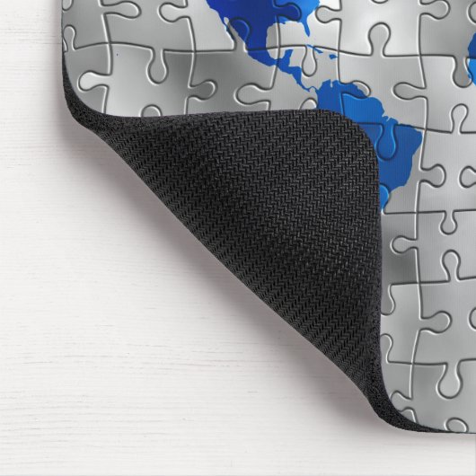 Silver Sea Blue Continental 3D-Effekt Mousepad (Ecke)