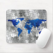 Silver Sea Blue Continental 3D-Effekt Mousepad (Mit Mouse)