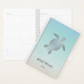 Silver Sea Turtle Coasta Name und Jahr hinzufügen Planer (Anzeige)