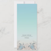 Silver Sea Turtles Beach Hochzeit Einladung (Rückseite)