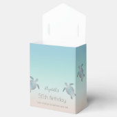 Silver Sea Turtles Custom Birthday Thank You Geschenkschachtel (Geöffnet)