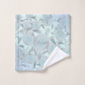 Silver Sea Turtles Lila Muster Badhandtuch Set (Waschlappen)