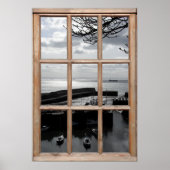 Silver Sea View aus einem Fenster Poster (Vorne)